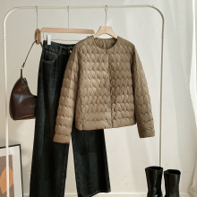 石墨烯轻薄90白鸭绒羽绒服大衣伴侣内搭打底内胆圆领无领短款外套