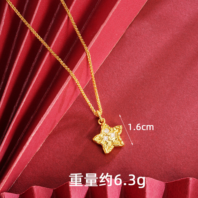 Colgante de estrella de cinco puntas d2413 (sin cadena)