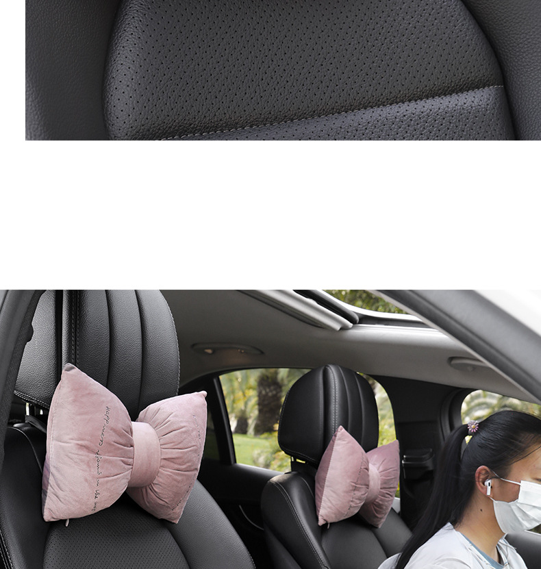 Car headrest lumbar support a pair of car neck pillow main driving neck sleeping pillow car pillow creative cute