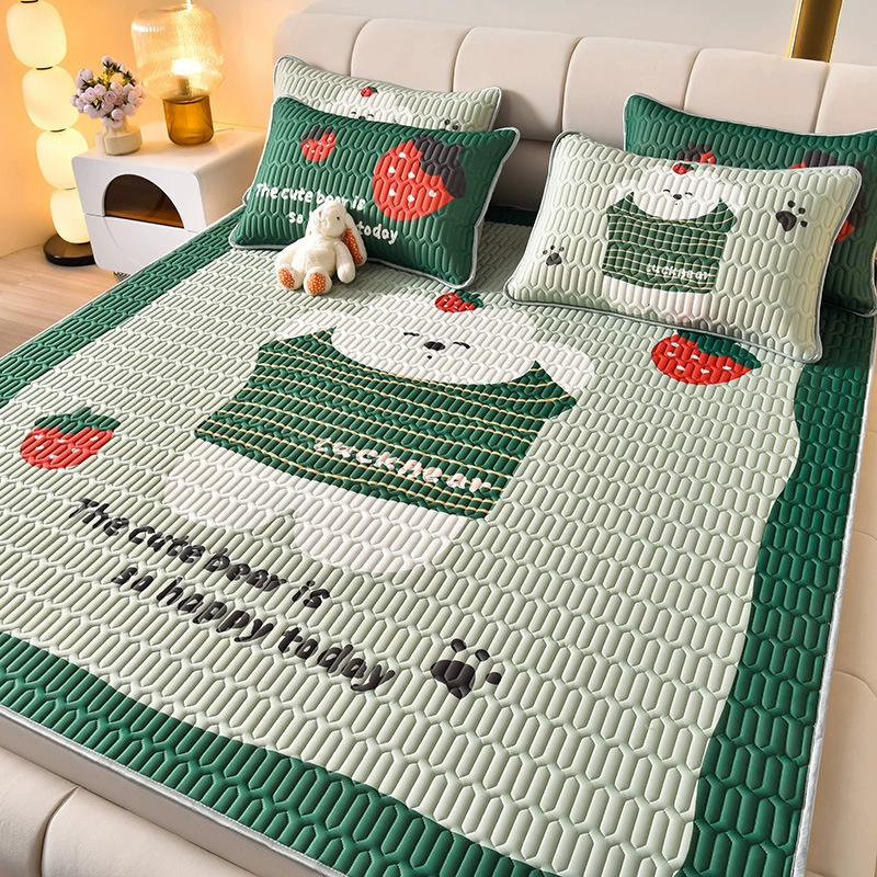 Латексный матрас-коврик, набор с мультяшным шелком, 3 предмета, 1.8 м