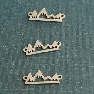 Titanium Steel stainless steel cutting multi-color snow mountain connector bracelet pendant DIY jewelry accessories factory direct sales