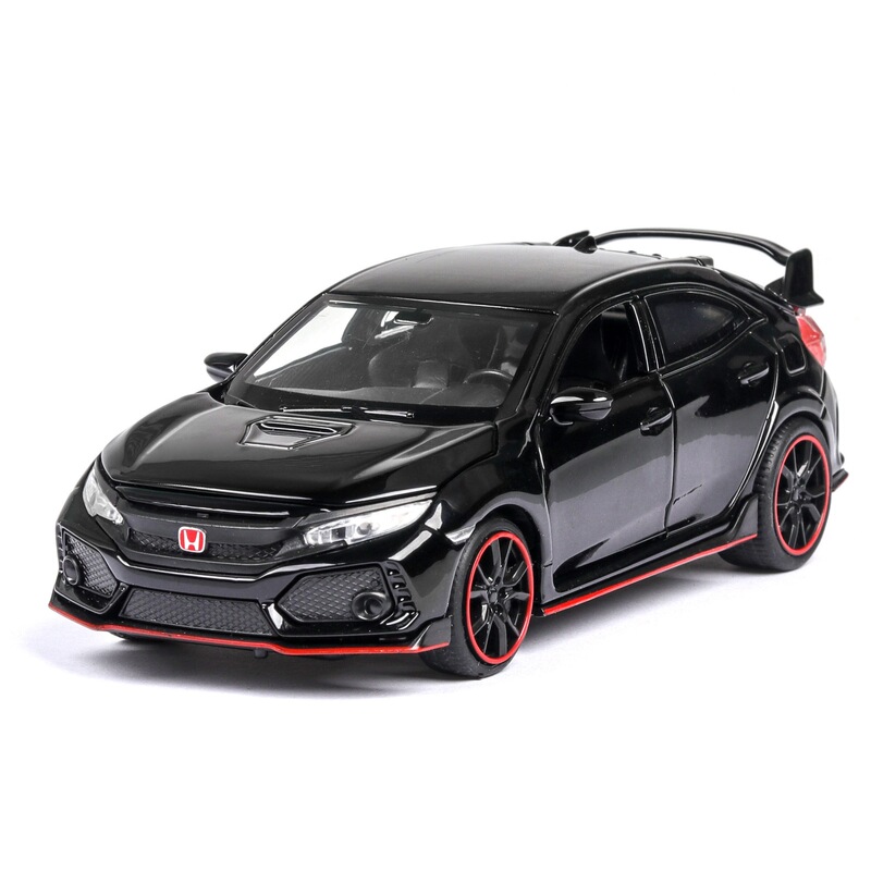 (Boxed) 1:32 Scale Realistic Civic Car Model, Genuine Car Decoration and Display Piece, Trendy Alloy Car, Pull-Back Car (Boxed) 1:32 Scale Realistic Civic Car Model, Genuine Car Decoration and Display Piece, Trendy Alloy Car, Pull-Back Car