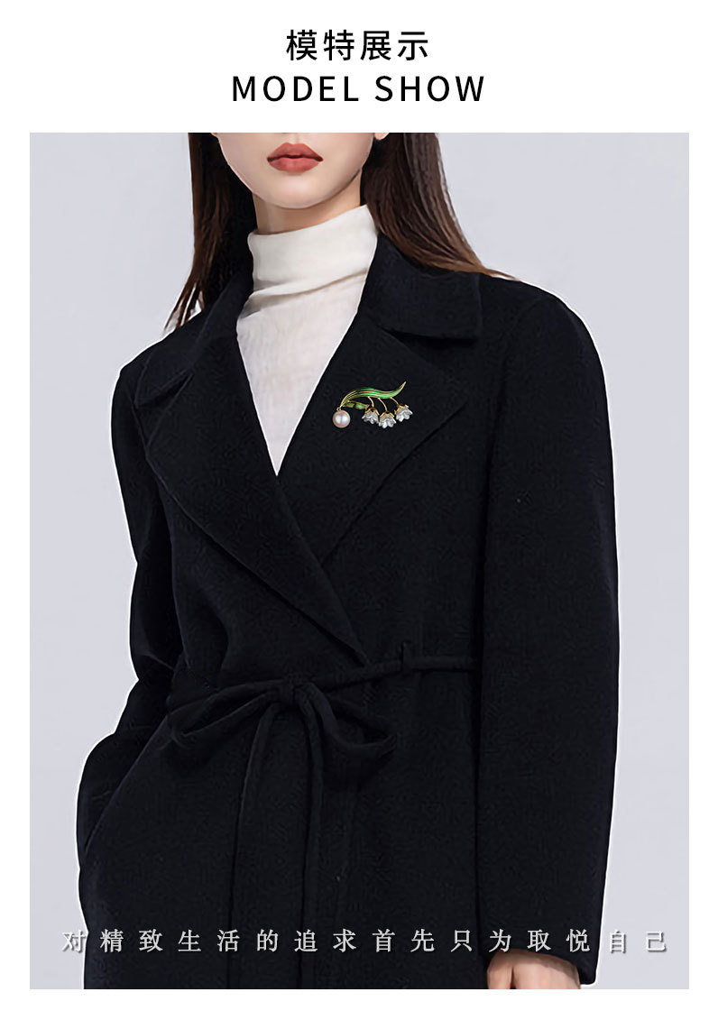 国风简约时尚铃兰花胸针小众高级感精致花朵胸花新款优