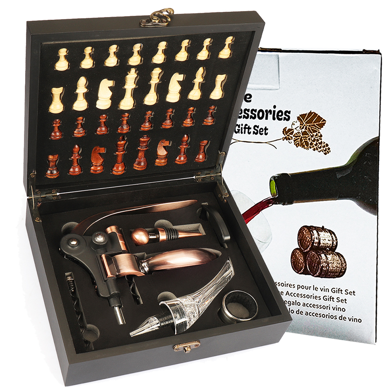 컬러 박스에 체커보드 세트