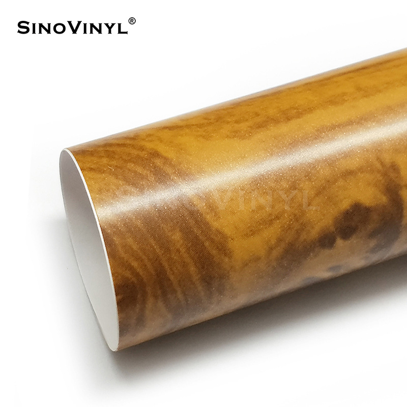 Carlake grano de madera cambio de color película pera flor madera decoración interior cambio de color Acacia madera central control pegatina simulación película de madera