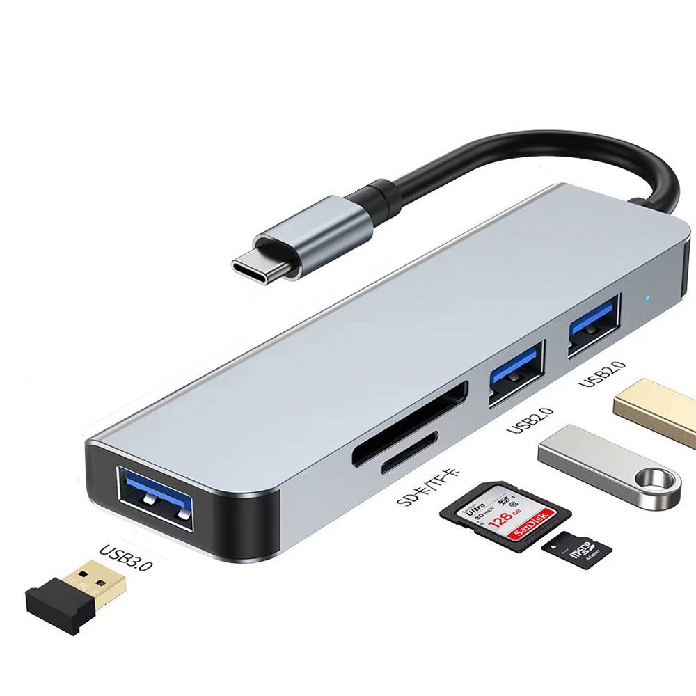 USB3.0 Expansor de doble cabeza Hub de alta velocidad 7 puerto Dock divisor multifunción PC Dock image 10