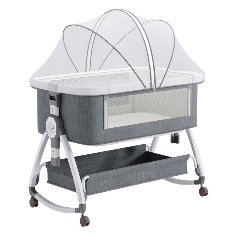 Cama de bebé de aleación de aluminio cama de costura cama multifuncional móvil plegable cama infantil bebé recién nacido cama cuna cama