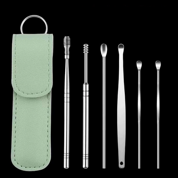 Green Ear Spoon Six -piece Set#C1437#1000 Box