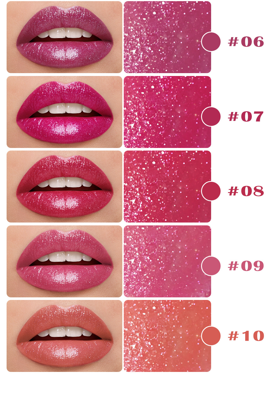 LANGMANNI ten-color bevel pearlescent rotating bevel design lipstick single pack undefined