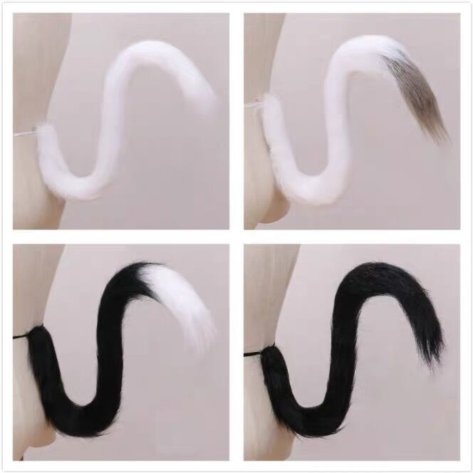 Tail decoration cat ear set jk props children's strap hairband adult female furry fox cos props Tail decoration cat ear set jk props children's strap hairband adult female furry fox cos props