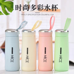 现货潮流创意ins奈斯杯双层玻璃杯简约水杯商务礼品杯可印字