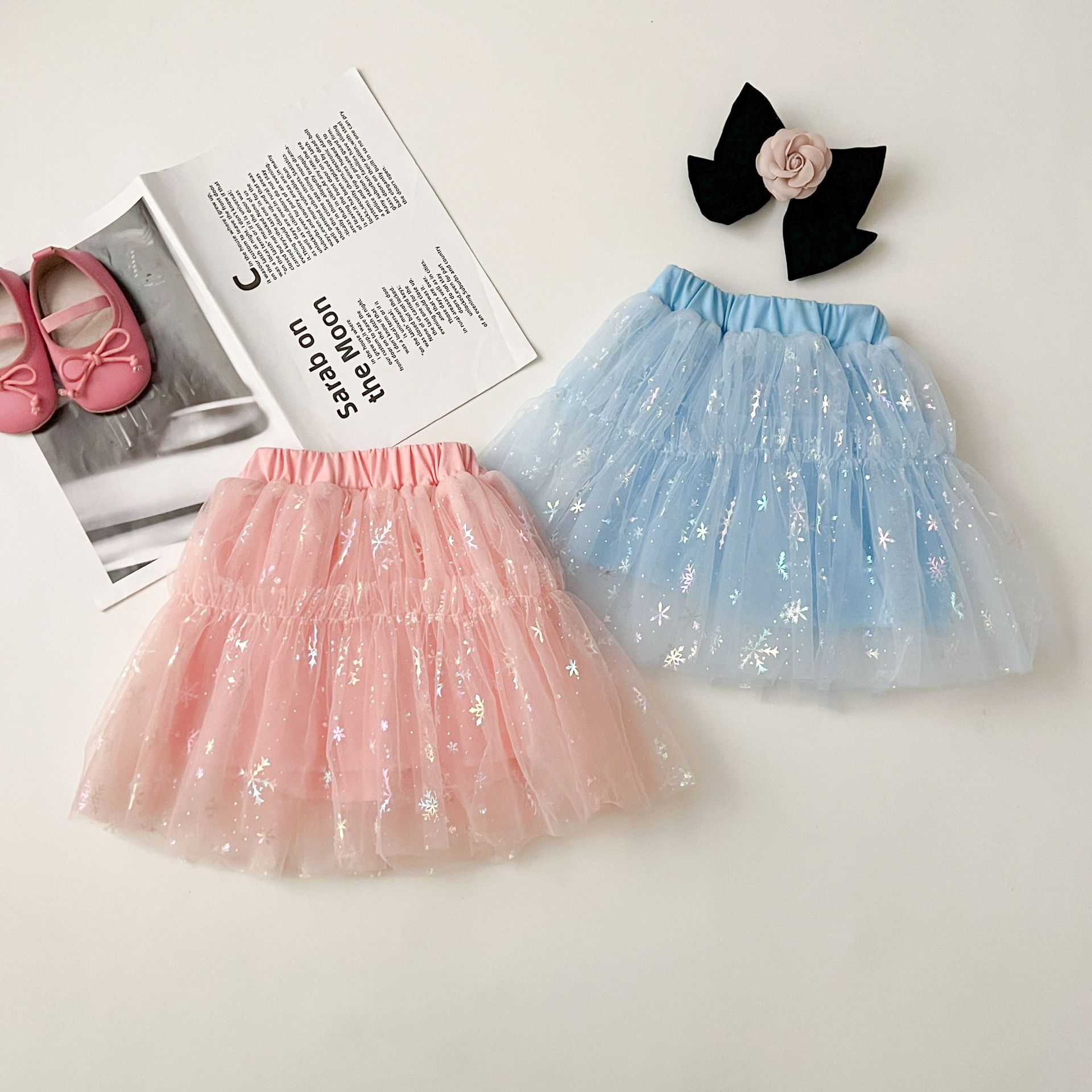 Europa y América Milán clásico comercio exterior ropa de nieve para niños primavera y verano ropa de princesa red