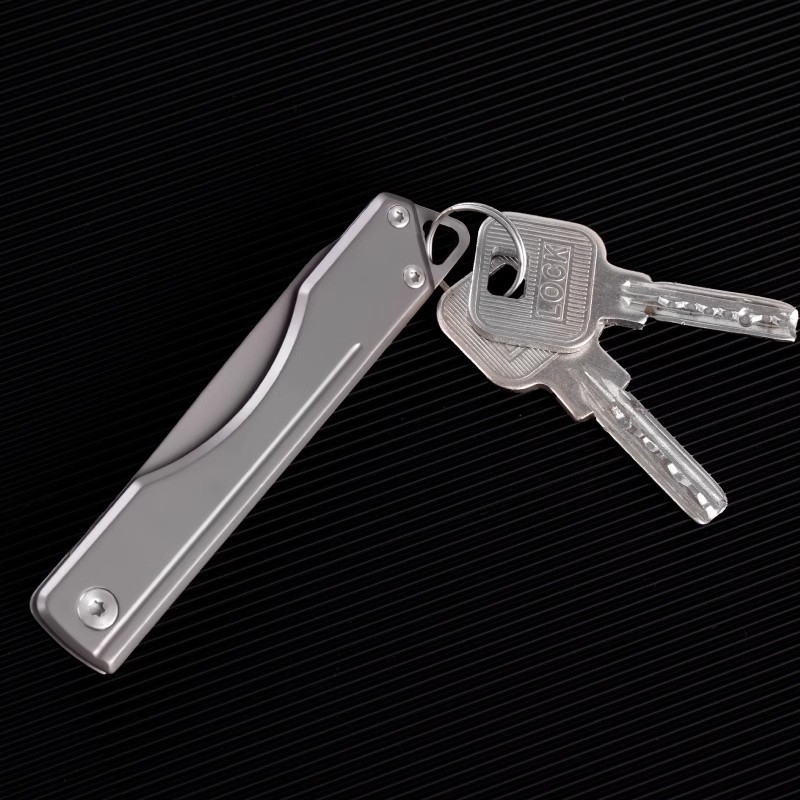 ステンレス製ミニポータブルエクスプレス開梱高硬度シャープナイフ多機能キーホルダー折りたたみフルーツ|undefined