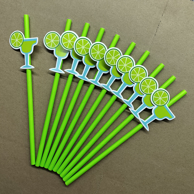 Pajitas de papel, vasos de vino, tarjetas de papel, cócteles degradables desechables, postres, decoración de pasteles, pajitas de fiesta, tubos de papel