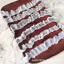 台版无弹蕾丝褶皱花边手工洛丽塔洋装祙子边袖子发圈宠物服饰布艺