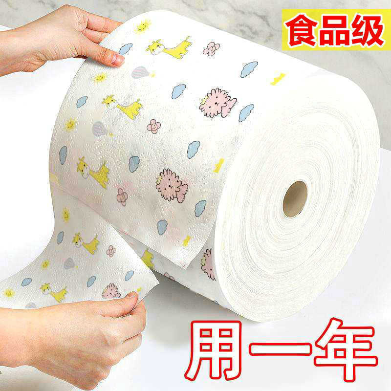 big roll thickening Dishcloth kitchen Paper kitchen tissue Suction water uptake Dishcloths Disposable wipes