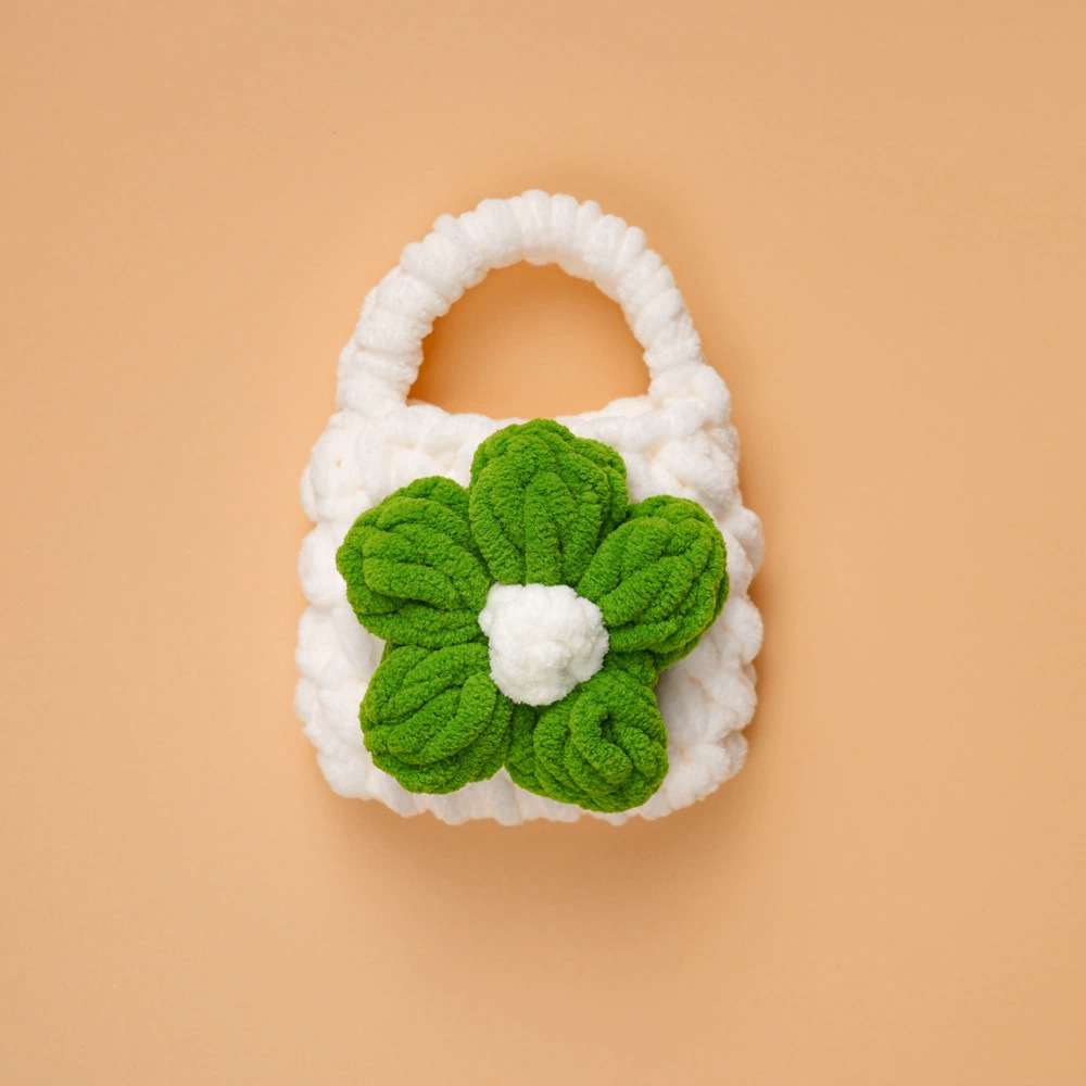 Bolsa de auriculares ganchillo acabado con cubierta protectora bluetooth peluche lindo oso pequeño tejido a mano bolsa de cambio de llavero