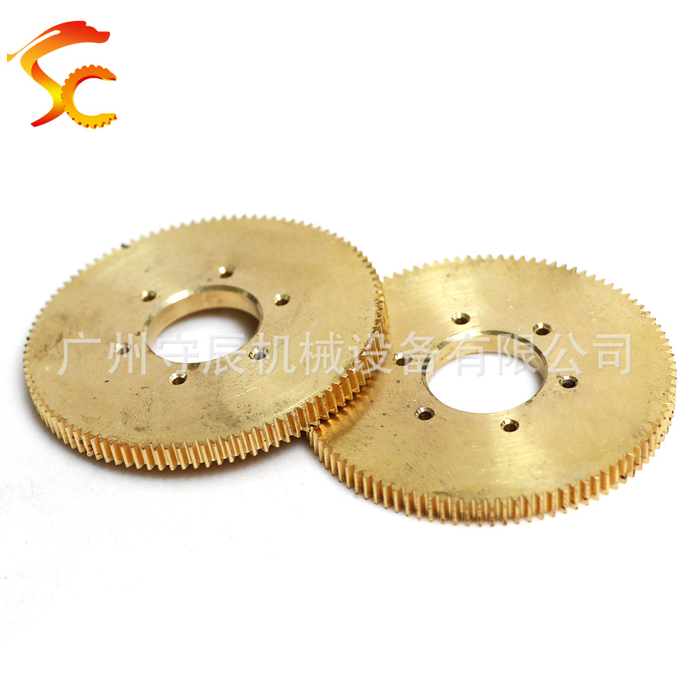 供应黄铜同步轮 皮带齿轮模数轮 0.5模 100齿 齿面4 无挡边 现货