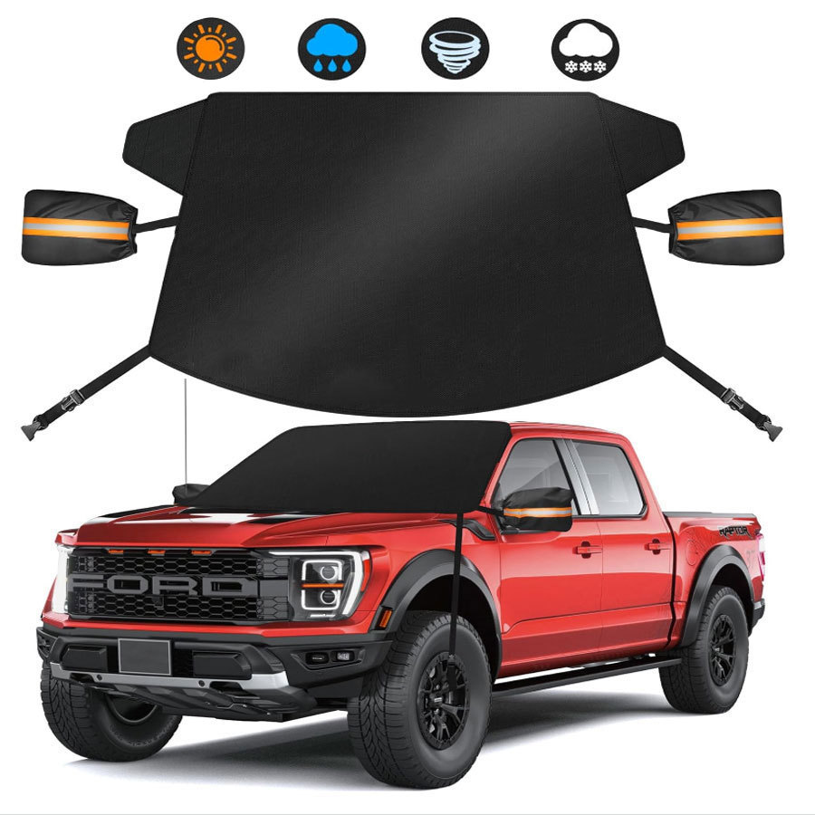 Cross-Border Car Snow Shield Sunshade Dual-Purpose Snow Cover 600D Oxford Cloth Front Snow Shield Winter Car Window Frost Protection
