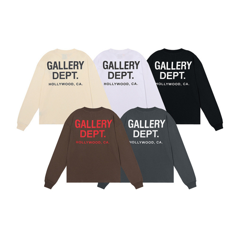 European and American Hip-Hop Gallery Trendy Brand Dept Basic Printed Heavy Cotton Long-Sleeved Bottoming Shirt for Men and Women Couple T-Shirt European and American Hip-Hop Gallery Trendy Brand Dept Basic Printed Heavy Cotton Long-Sleeved Bottoming Shirt for Men and Women Couple T-Shirt