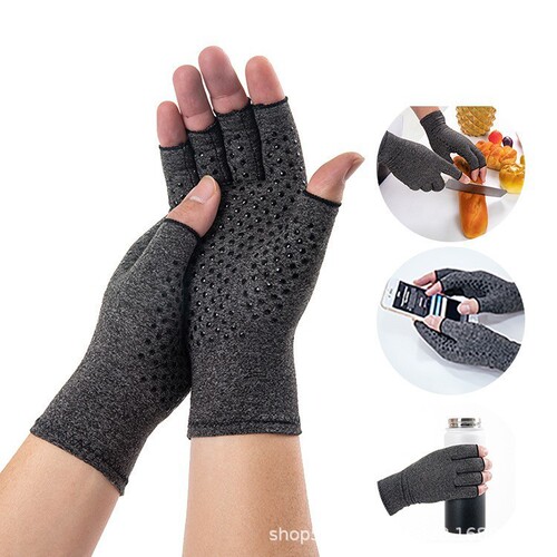 Amazon Half Finger Pressure Gloves Cycling Anti-Slip Joint Training Sports Fitness Cycling Gloves Wholesale