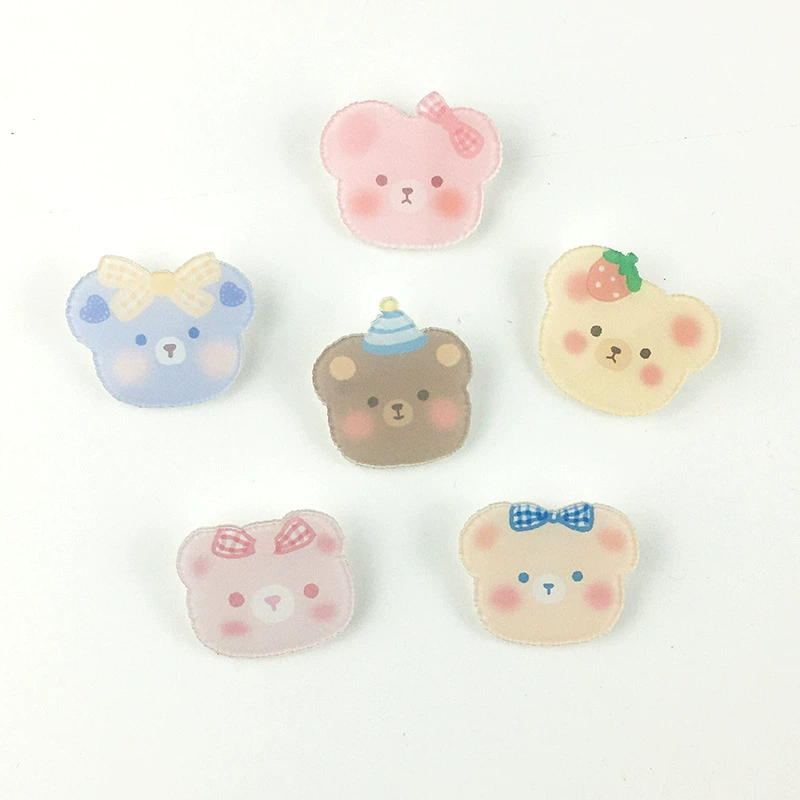 Фабрика оптом акриловый значок медведь Брошь милый значок INS значок с булавкой студенческий значок