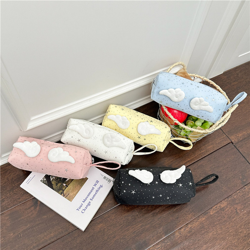 Angel Star bolsas de lápiz de nicho, bolsas de gran capacidad, bolsas de alta calidad, bolsas portátiles de moda, bolsas de almacenamiento ligeras