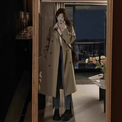卡其色英伦风高级感宽松风衣外套女2025秋冬季新款韩系小个子大衣