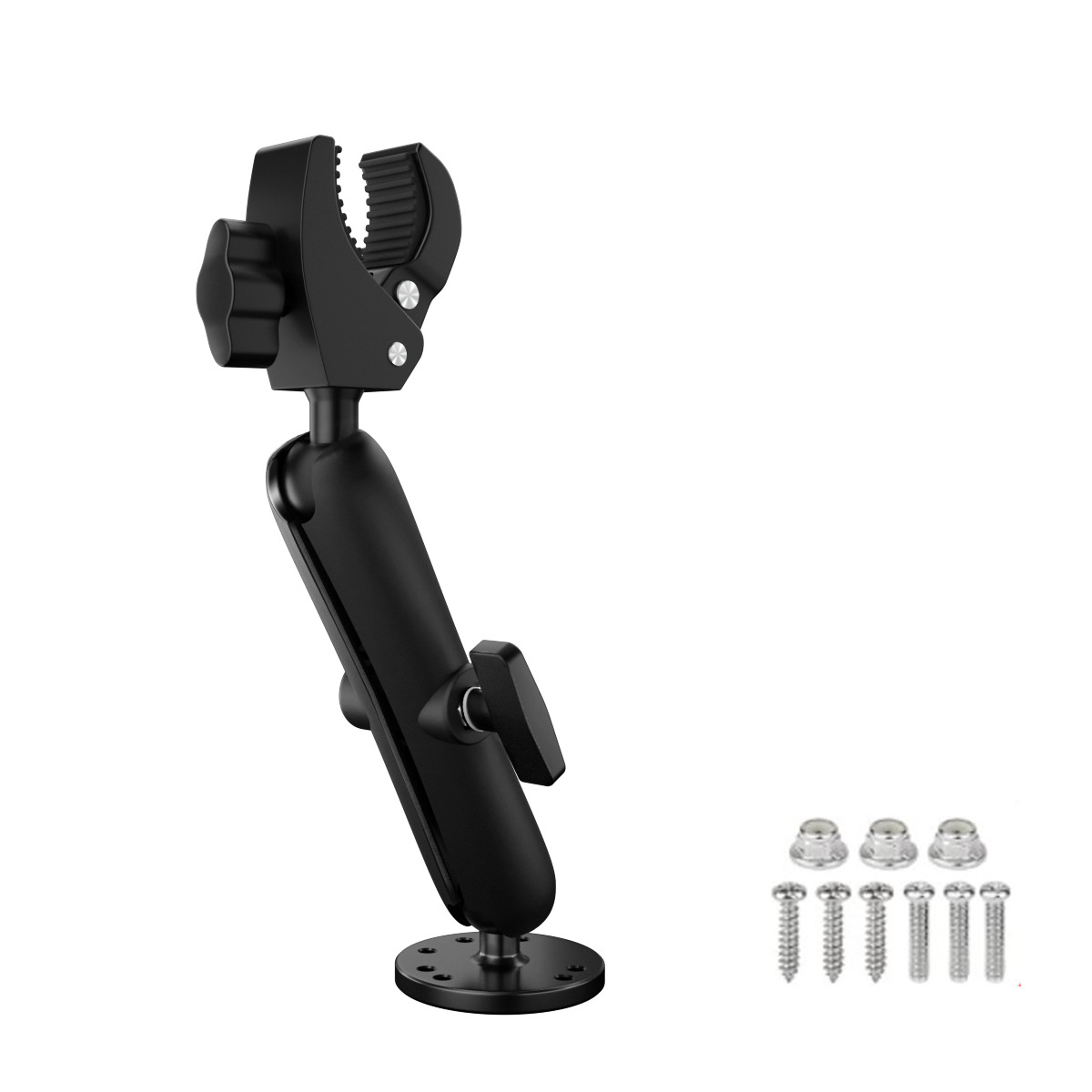1" Ball Head Marine Mounting Bracket, Aluminum Alloy Base For Speedboats, Quick Release Clamp Universal Omnidirectional Mount