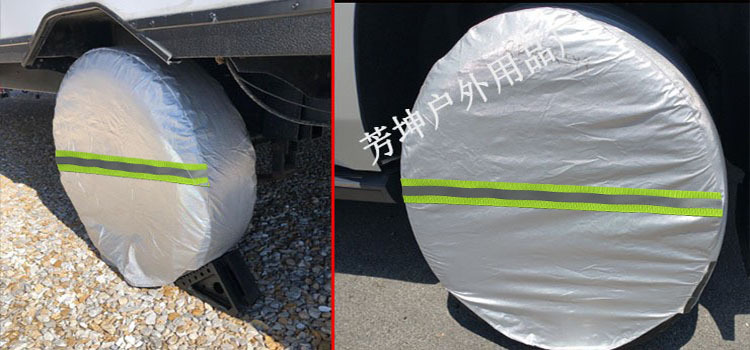 Cross-Border Waterproof Car Tire Covers, All-Season Rain and Snow Protection, Anti-Aging and Sun Protection for Rvs, 4-Piece Set of Tire Covers