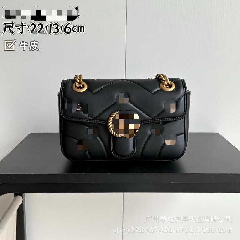2025 New Style Chanel-Inspired Quilted Leather Shoulder Bag for Women, Chain Crossbody Bag, Fashionable Versatile High-End Small Square Bag 2025 New Style Chanel-Inspired Quilted Leather Shoulder Bag for Women, Chain Crossbody Bag, Fashionable Versatile High-End Small Square Bag