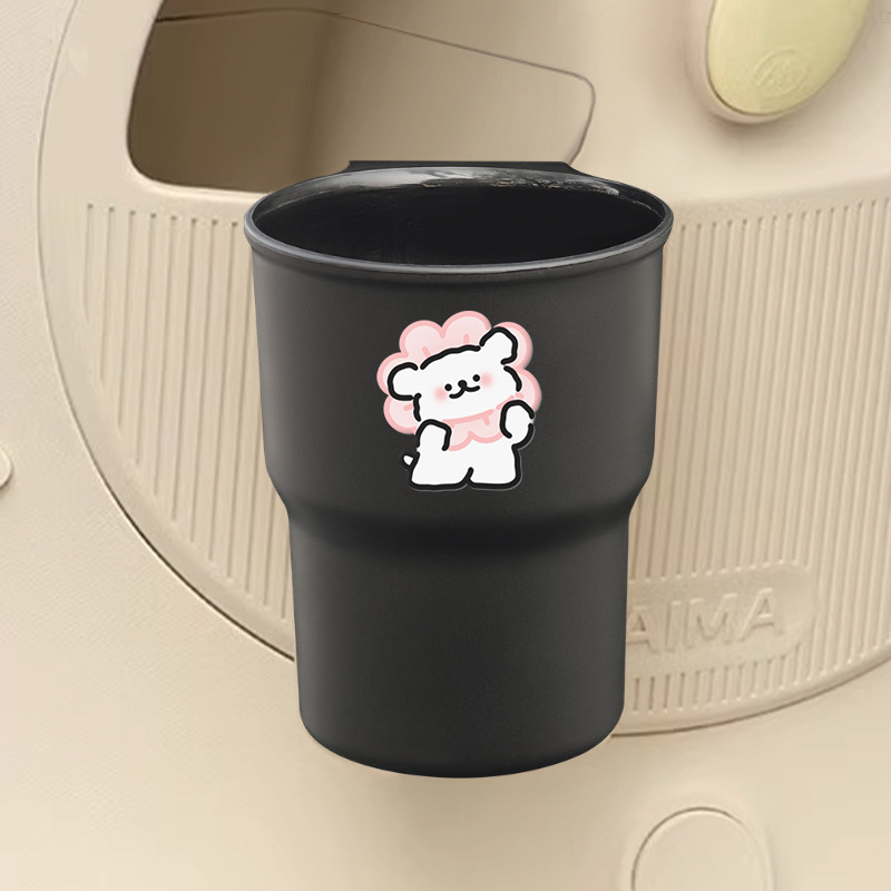 卡通可爱电动车水杯架车载水杯架放水奶茶咖啡杯托电瓶车置物神器|undefined