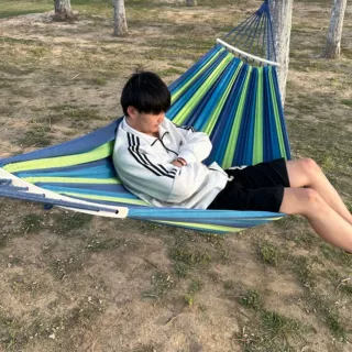 户外防侧翻帆布吊床双人加厚秋千鸭嘴宿舍室内室外吊床批发现货