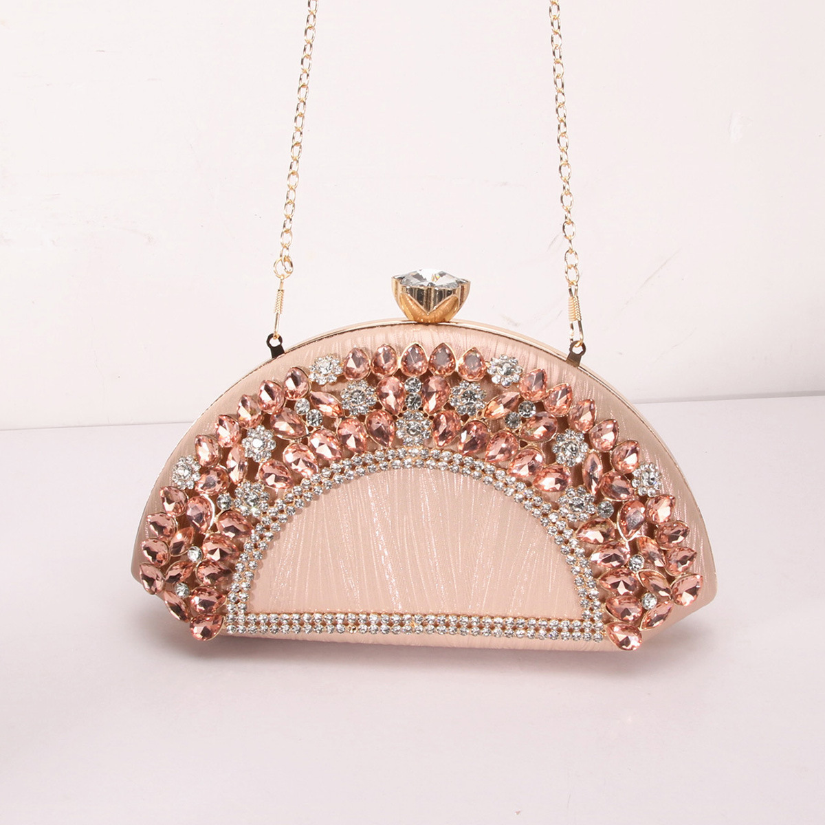 Factory Direct Women's Banquet Chain Handbag Fashion Diamond-Encrusted Evening Bag Crossbody New Sparkling Style - Thumbnail 4