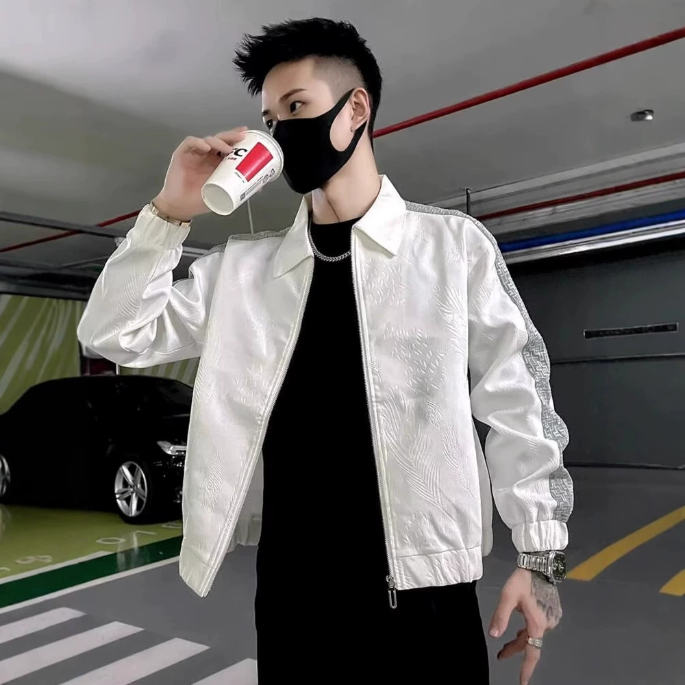 Мужская модная марка ретро кардиган красивый воротник мужской топ 2024 новый осенний зимний повседневный куртка