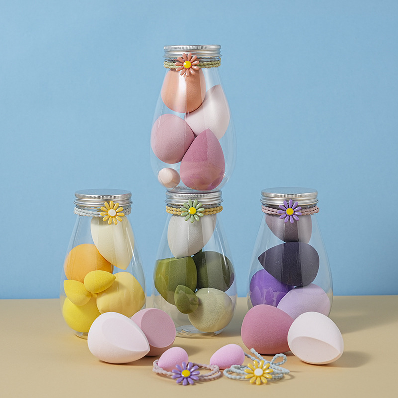 Botella de deriva de celebridades de Internet, dos fines secos y húmedos, sin polvo, huevos de maquillaje de belleza, huevos de maquillaje suave y agradable para la piel, suministro directo de fábrica al por mayor