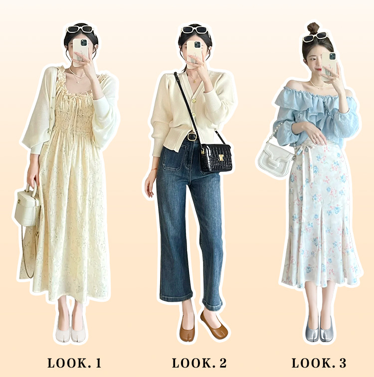 Giày bệt mũi tròn kiểu Pháp móng giò đế mềm, miệng nông, chia ngón chân — AF207 màu bạc chi tiết 6