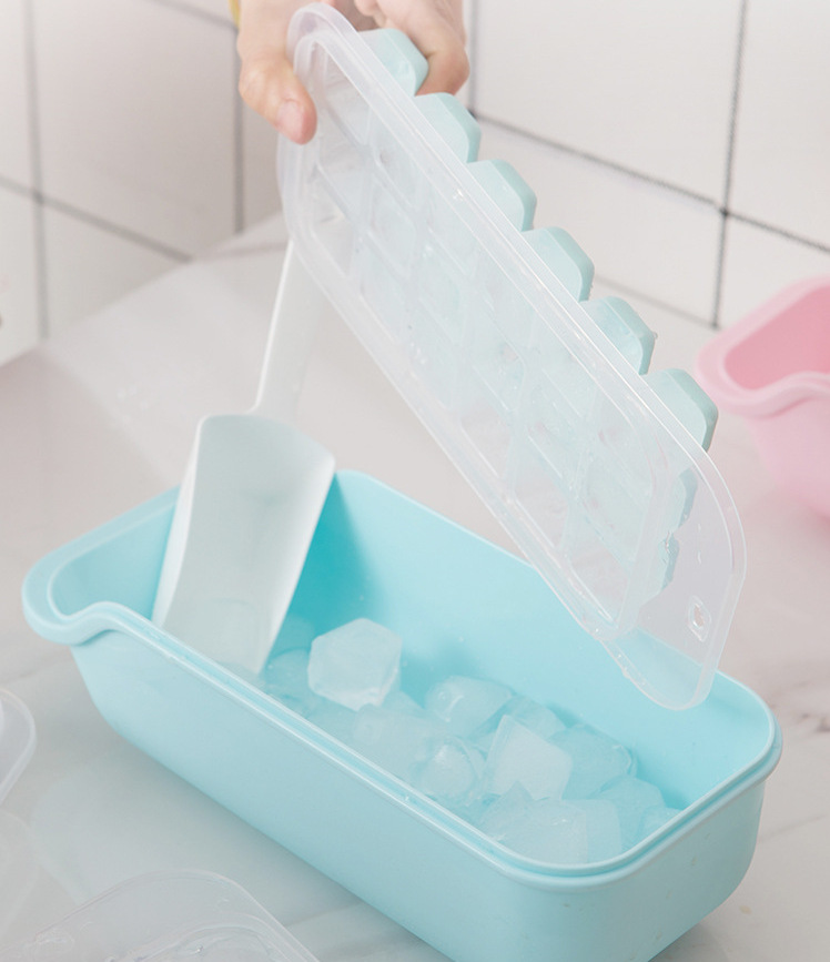 夏季冰爽辉煌硅胶自制冰块模具冰格套装制冰盒带盖童趣辅食果冻制