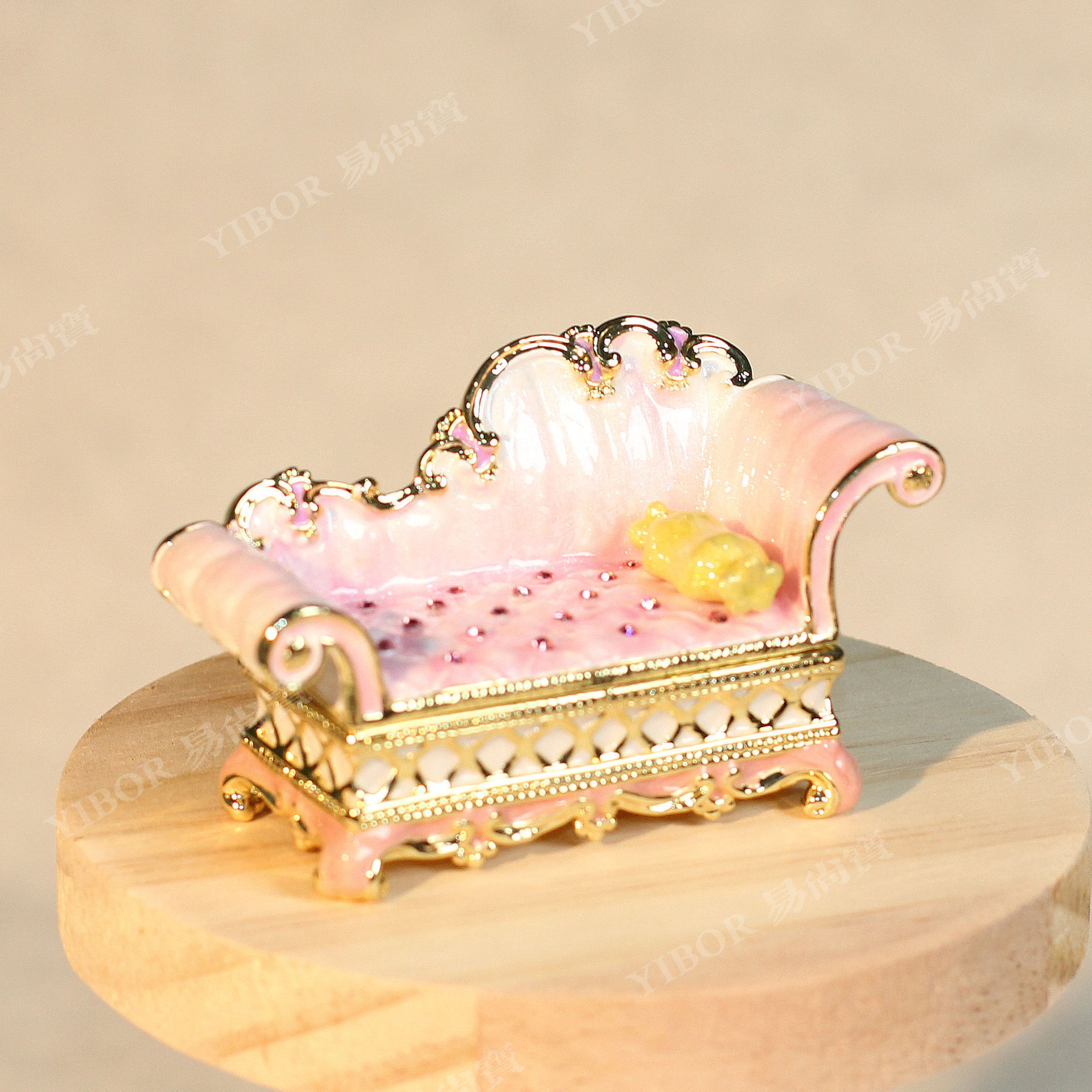 Tiktok enamel jewelry box seven treasures burning handicrafts birthday gift creative sofa small ornaments