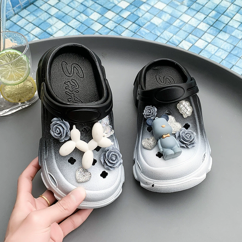 Детские сандалии EVA 2025 Летние новые детские сети красные бабочки пещерные туфли для девочек модные уличные сандалии