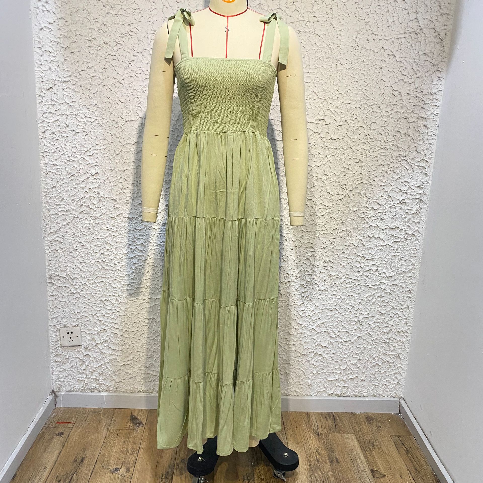 259g Weight Maxi Long Dress Dress Length Type Sleeveless Sleeve Length Regular Dress Dresses Type Regular Sleeve Sleeve Type Polyester Fabric Type High Waist Waist Line Daily Occasion Strap Neckline Regular Fit Fit Type Printing, Polka Dots Pattern Summer, Spring Season Women's Gender Elegant Style Wholesale Women's Elegant Printing Polka Dots Daily Strap Sleeveless Regular Dress 92