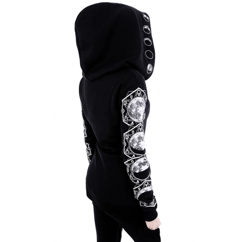 С длинным рукавом и капюшоном, свитшот, (международная торговля), Aliexpress, Amazon, панк-стиль