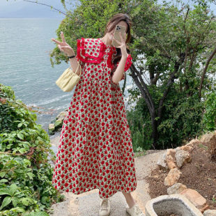 Real Price Maternity Wear 2025 Summer New Floral Dress Maternity Wear Versatile Sweet Trendy Mom Dress