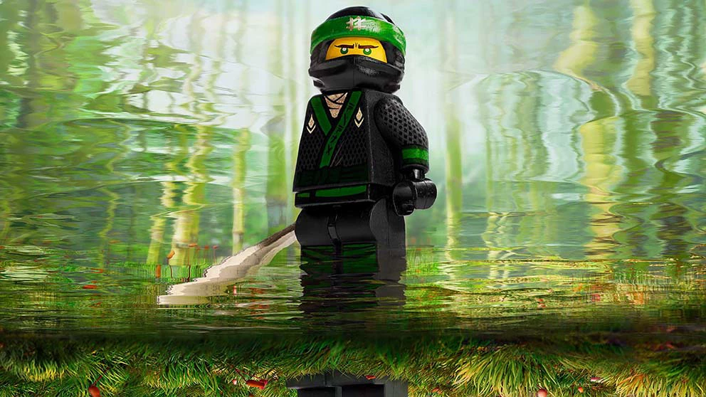 Фотозона (Lego Ninjago) баннер для праздника, тонкая ткань 150×100–300×300 см, разные цвета