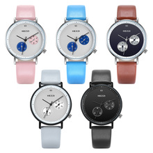 kezzi复古圆形气质手表女学生简约小表盘防水ins风森系小绿表防水