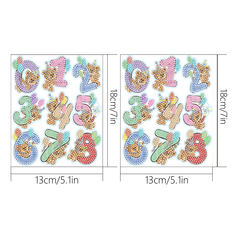 Diamante digital transfronterizo 5D dibujos animados DIY puzzle animal aleatorios pegatinas de diamante para niños decoración al por mayor