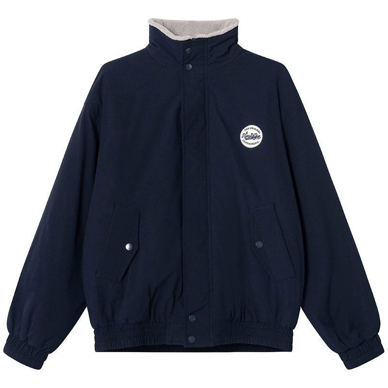 Badge, autumn warm jacket, oversize, loose fit