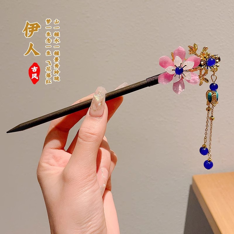 Pinzas de cabello de madera para mujeres nuevos pinzas de estilo chino de alto nivel diarios vestido de caballo de viaje antiguo sándalo bandeja de cabello pinzas de cabello tocado