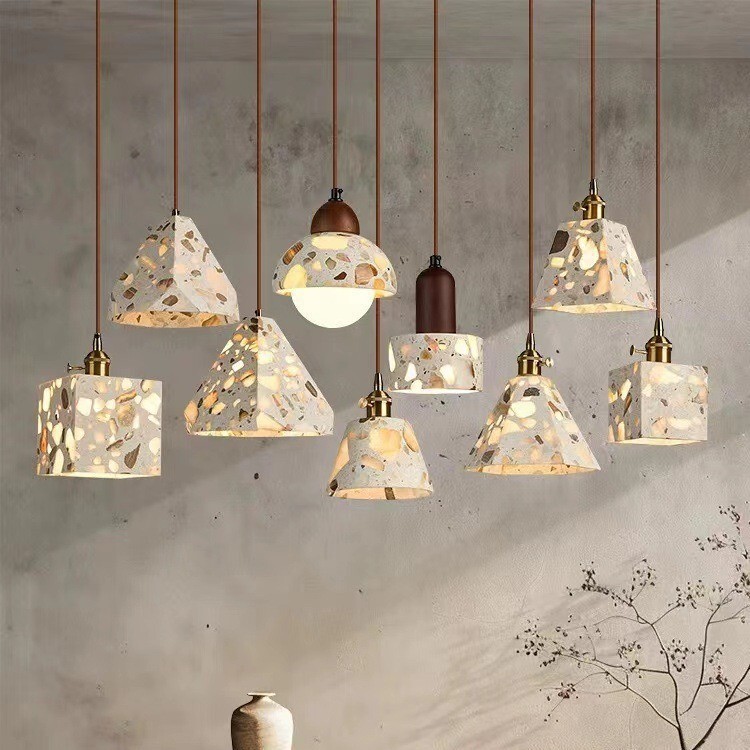 Creative Industrial-Style Homestay, Wabi-Sabi Style Vintage Restaurant Small Pendant Light, Retro Japanese-Style Yellow Travertine Wabi-Sabi Pendant Light Creative Industrial-Style Homestay, Wabi-Sabi Style Vintage Restaurant Small Pendant Light, Retro Japanese-Style Yellow Travertine Wabi-Sabi Pendant Light