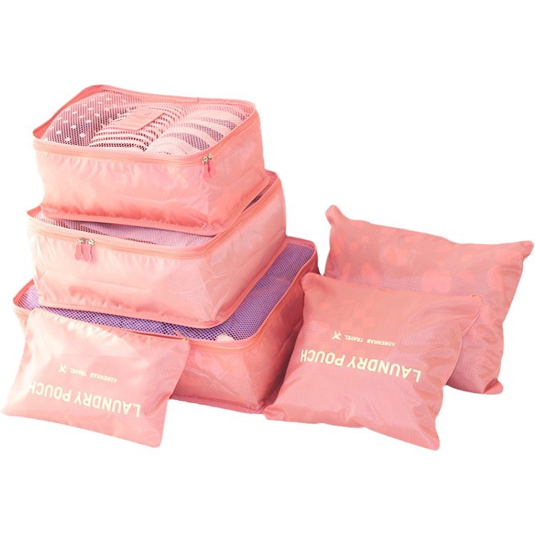 Bolsa de almacenamiento de viaje grande directa de fábrica engrosada clasificación de almacenamiento traje impermeable bolsa de almacenamiento de viaje seis piezas